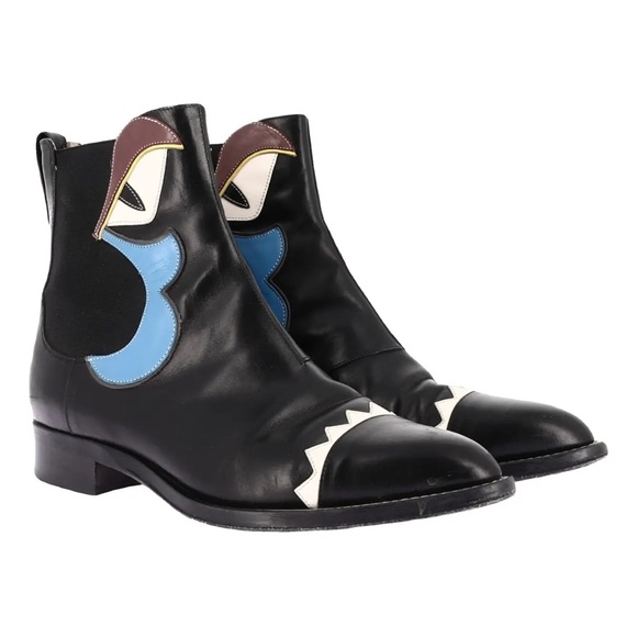 Fendi Appliquéd Buggie/Monster Chelsea Boots - Picture 2 of 16